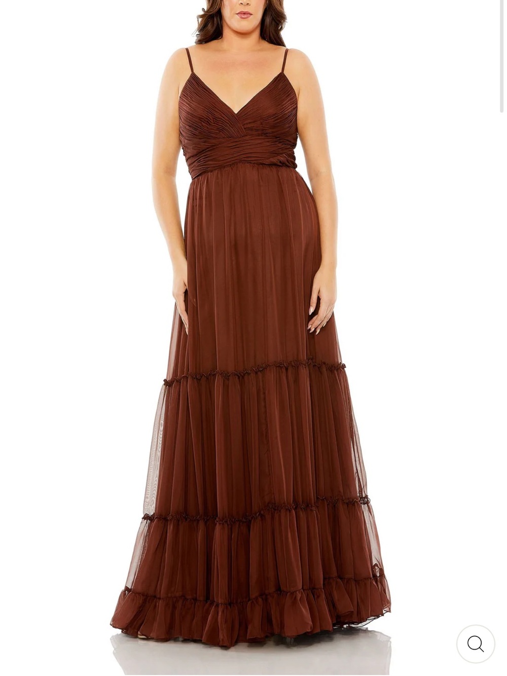 Mac Duggal chiffon tiered dress 68542